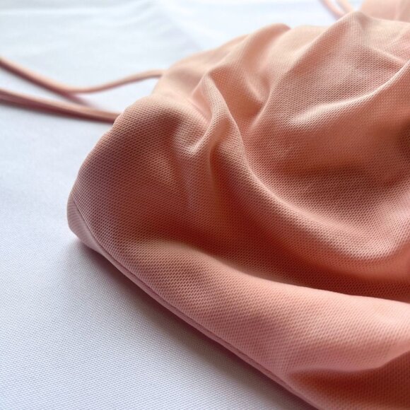 MAY QUEEN SOFT PINK CHIFFON MESH BRIDESMAID BAL GOWN DRESS - 4 - Picture 9 of 11